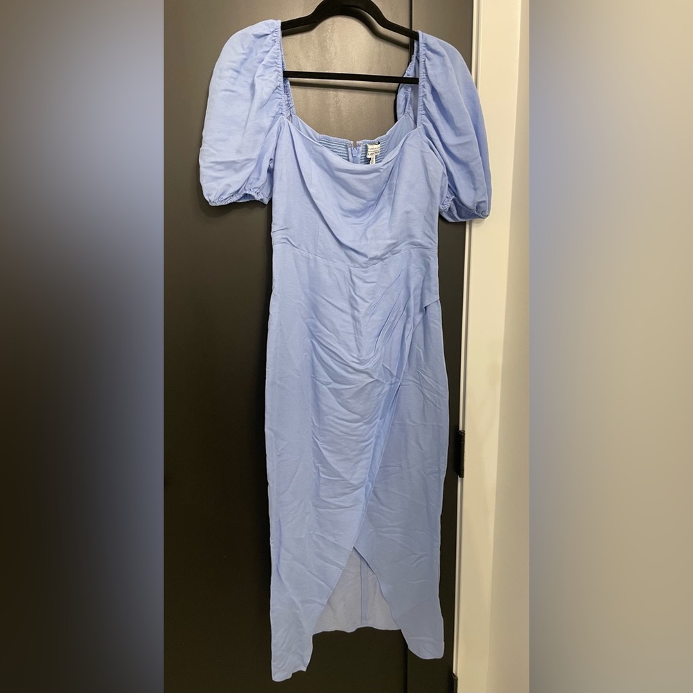 & Other Stories fitted puff sleeve dress
